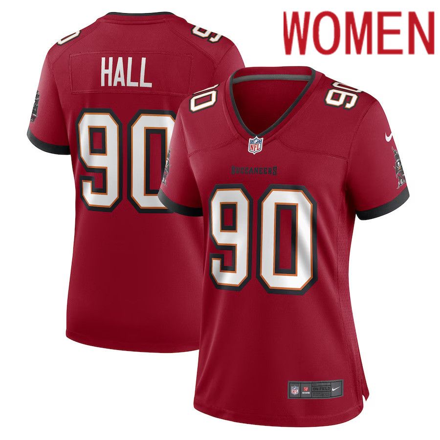 Women Tampa Bay Buccaneers 90 Logan Hall Nike Red Game Player NFL Jersey